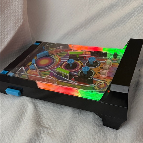 Retro Tabletop Pinball Machine w LED scoreboard lights, sound. Tested Works - Picture 5 of 6